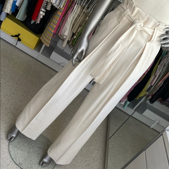 Zara Cream Wide Leg Jumpsuit with Paper-Bag Waist - Picture 12 of 12